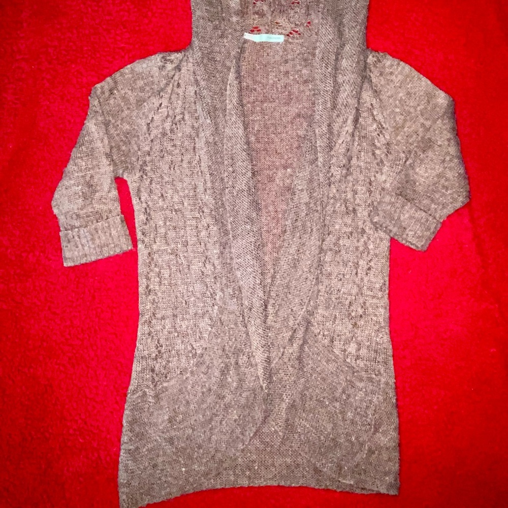 🐻Maurices brown hooded sweater cardigan size M